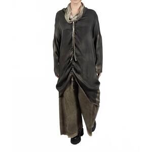 NEW SANCTAMUERTE tunic dress in olive